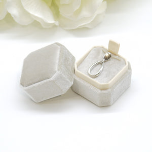 Truffle Square Octagon Velvet Pendant Box